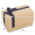 Fashion paper gift packaging case with ribbion